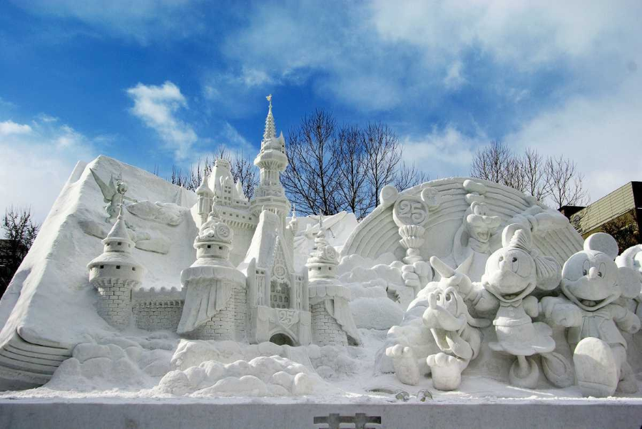 Lễ hội tuyết Sapporo là cơ hội được chiêm ngưỡng những tác phẩm nghệ thuật độc đáo