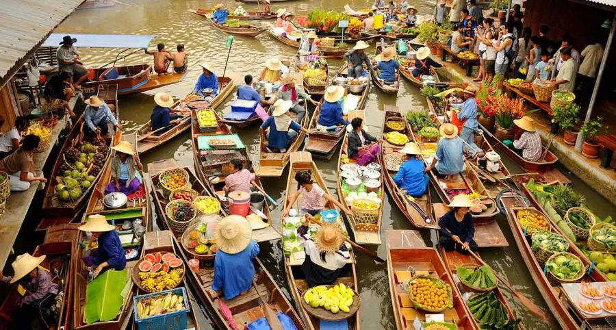 Floating Market vốn nổi tiếng là khu chợ nổi lớn nhất thế giới