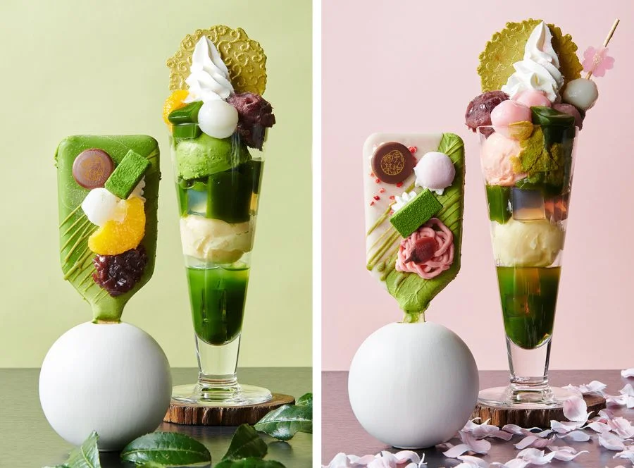 Parfait Matcha với hương vị matcha tinh tế hòa quyện cùng lớp kem mịn màng 