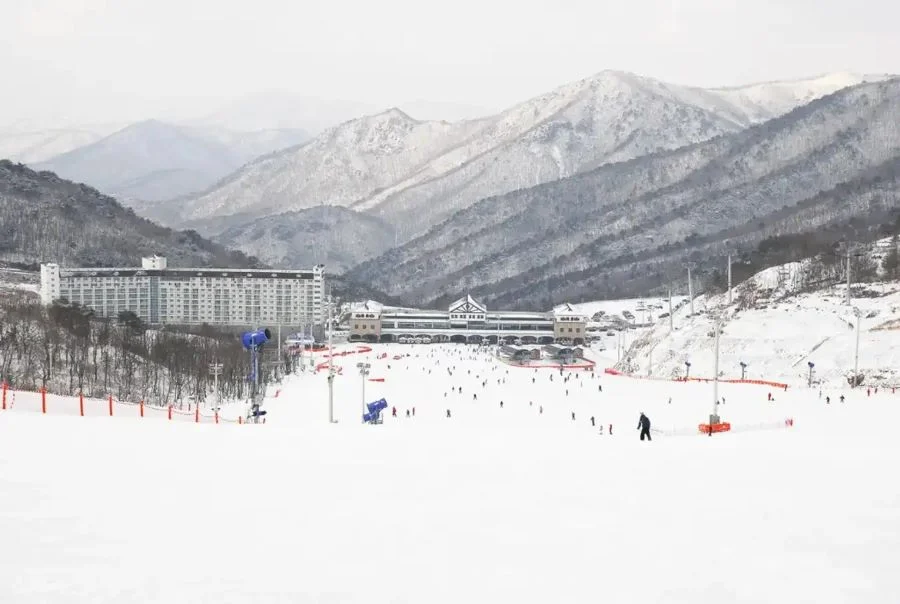 Vivaldi Park Ski World được biết đến là khu trượt tuyết lớn tại Hàn Quốc