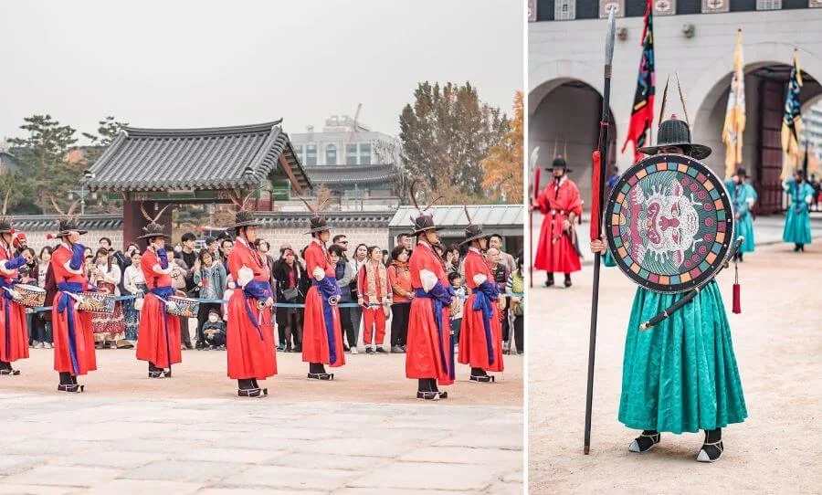 Màn đổi gác tại Cổng Gwanghwamun là một trải nghiệm văn hóa độc đáo mà du khách không nên bỏ lỡ khi đến thăm Seoul