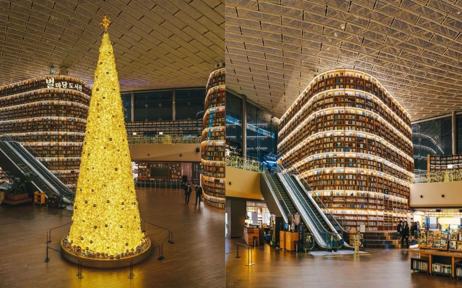 Thư viện COEX Starfield mỗi dịp Giáng sinh lại được khoác lên một tấm áo mới lung linh