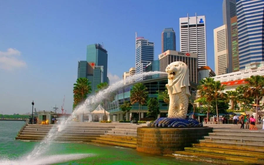 Công viên sư tử biển Merlion Park Singapore thu hút hàng triệu du khách đến tham quan