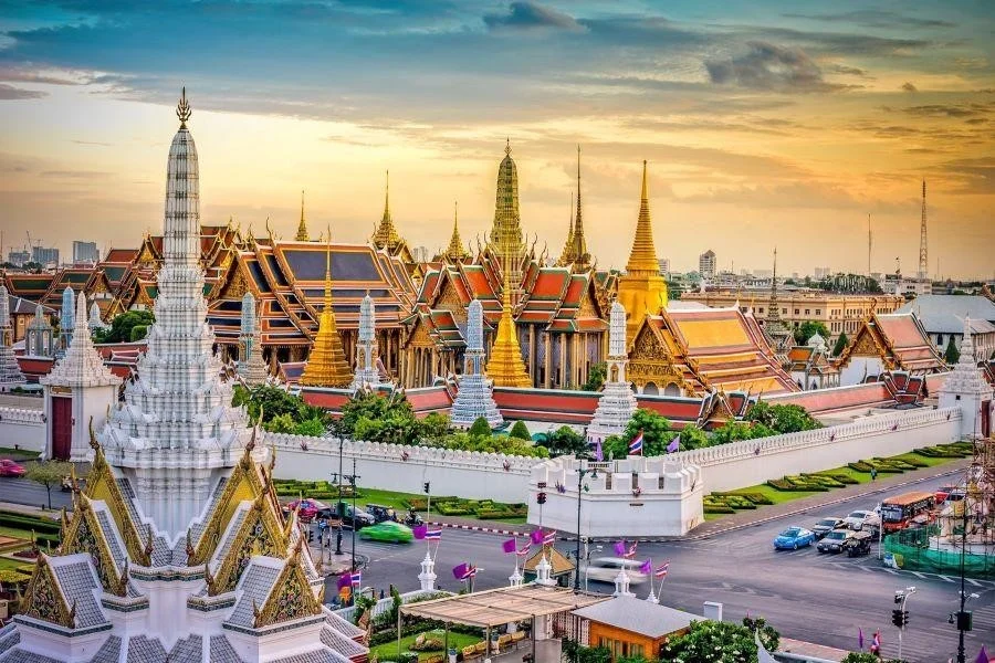 Chùa Phật Ngọc nhìn từ trên cao