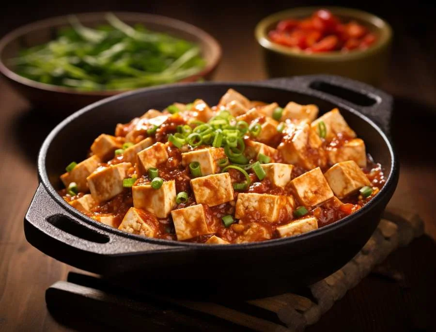 Đậu phụ Mapo là một món ăn nổi tiếng của tỉnh Tứ Xuyên, Trung Quốc.