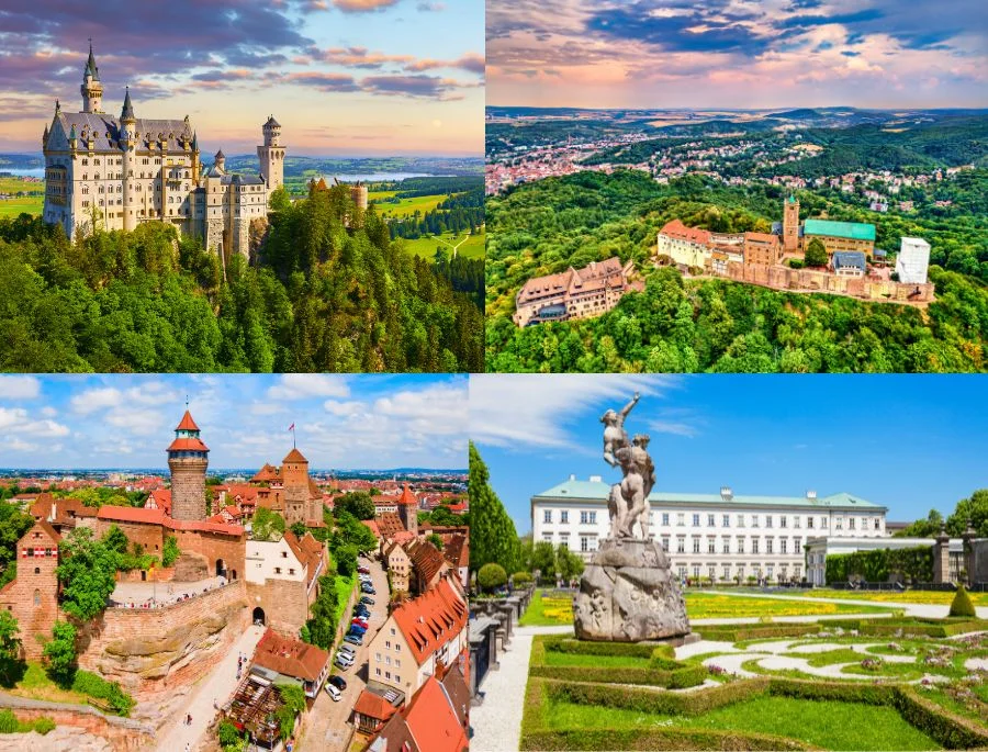 Một số các tòa lâu đài nổi tiếng tại nước Đức