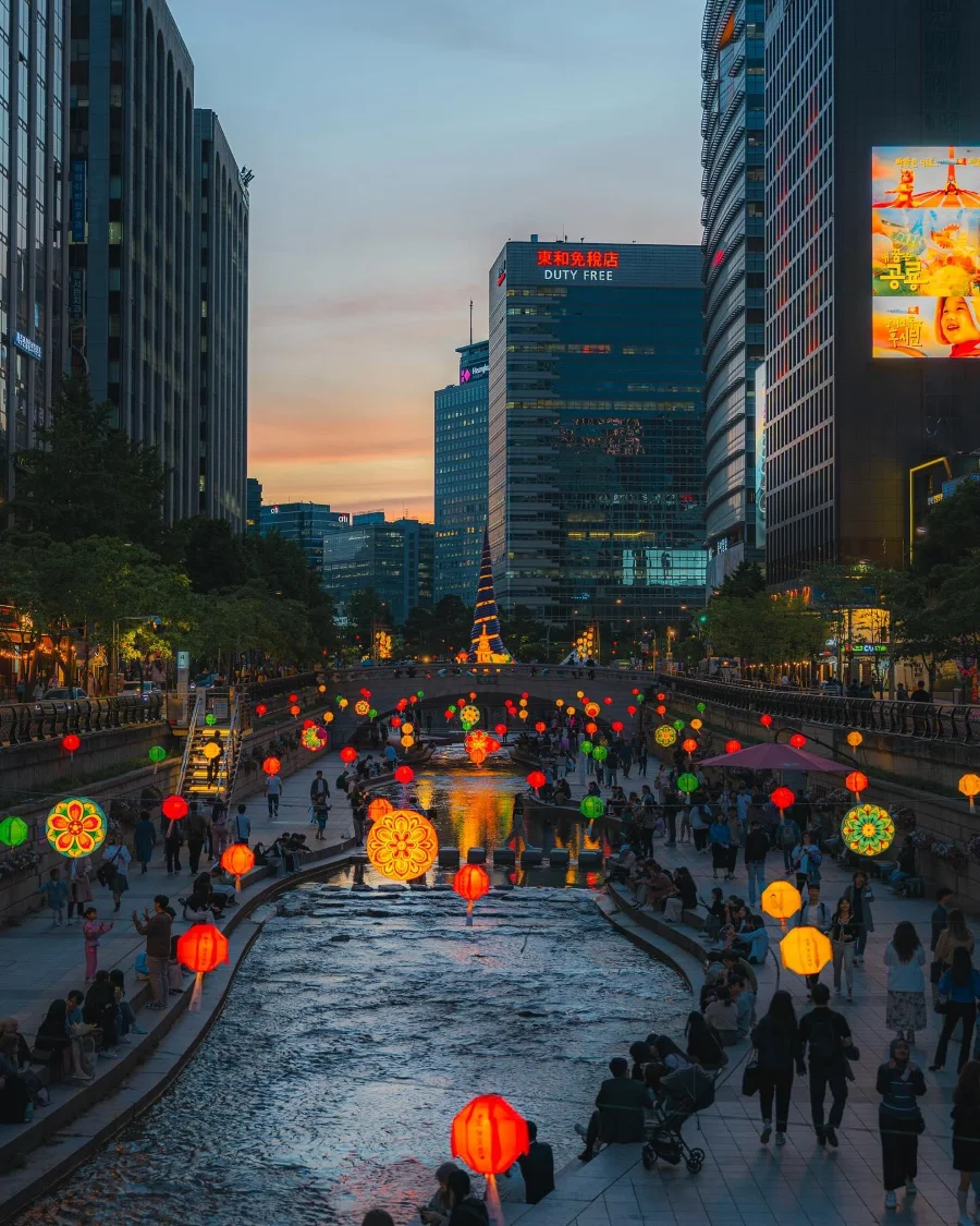 Mỗi mùa Cheonggyecheon Seoul mang đến một vẻ đẹp riêng, khiến du khách không khỏi say đắm