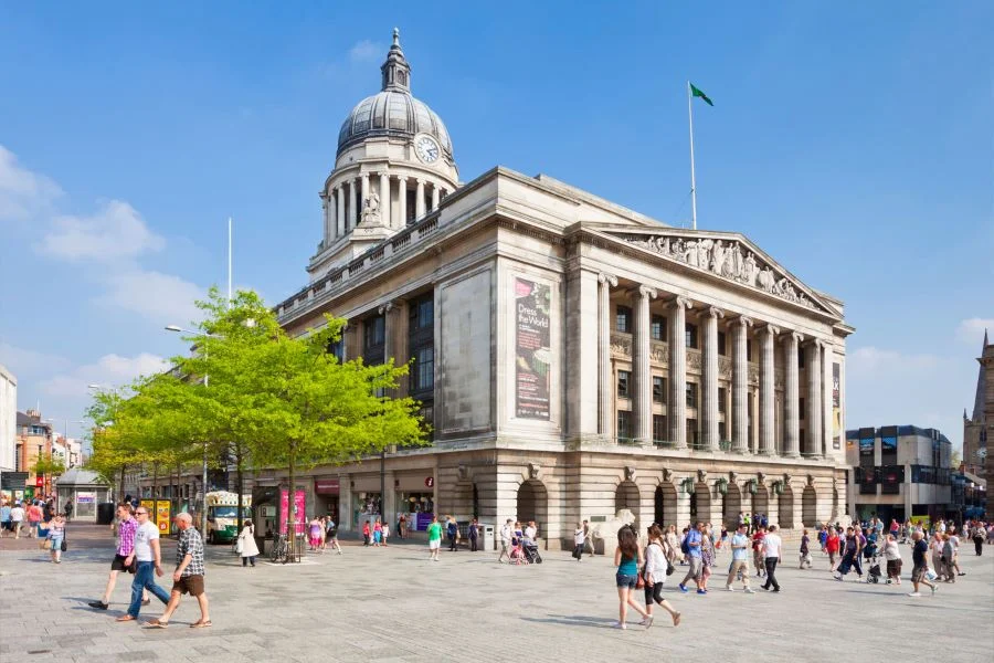 Quảng trường Old Market tọa lạc ngay trung tâm thành phố Nottingham