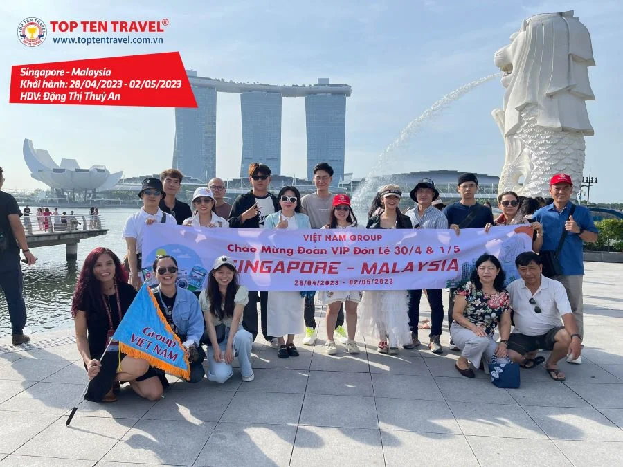 Tổng hợp hình đoàn tour du lịch khởi hành tháng 4 tại Top Ten Travel