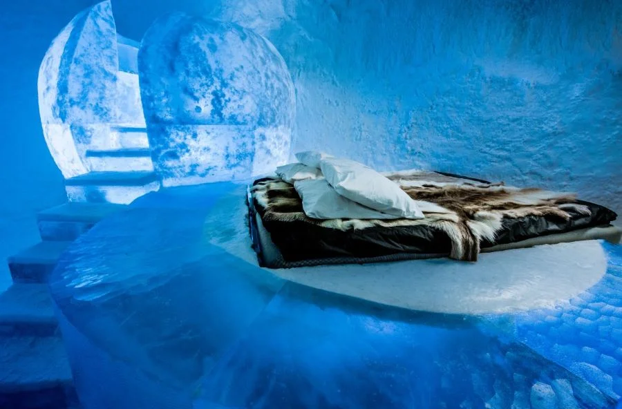 Mô hình khách sạn băng tuyết (icehotel) độc đáo tại Thụy Điển