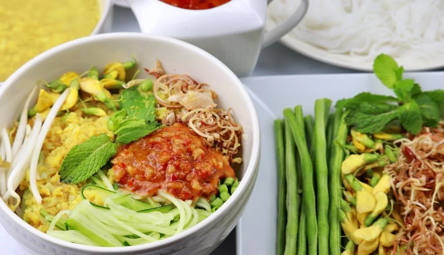 Bún cà ri Nom banh chok - món ăn “quốc hồn quốc túy” cho ẩm thực Campuchia