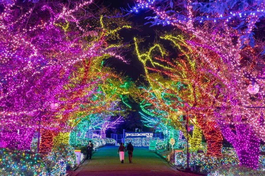 Với hàng triệu bóng đèn LED, lễ hội ánh sáng Yomiuri Land Jewellumination lung linh huyền ảo với nhiều sắc màu rực rỡ