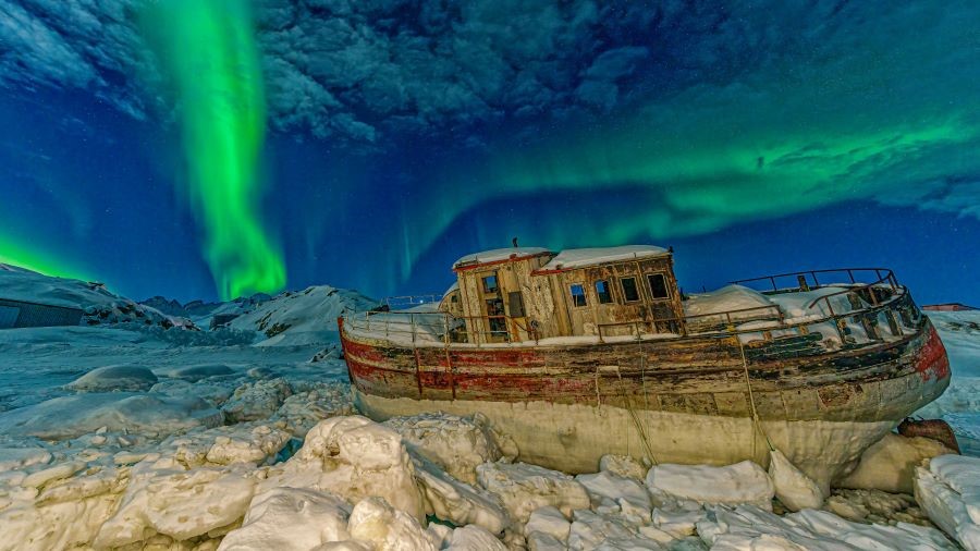 Greenland ở Đan Mạch - một trong những địa điểm ngắm cực quang tuyệt đẹp
