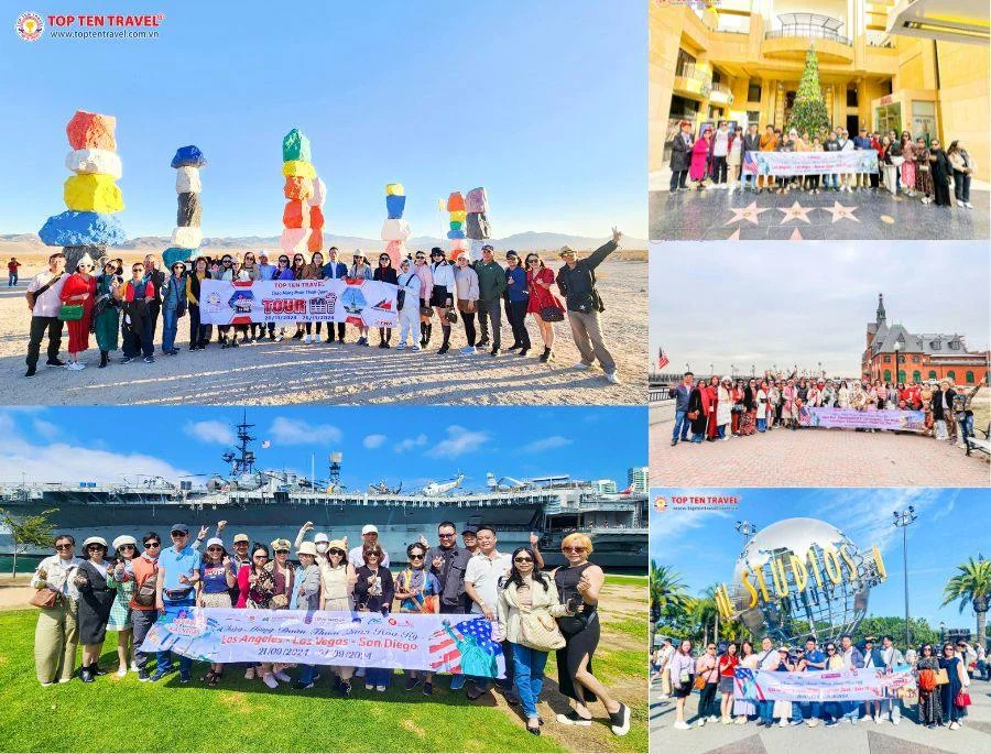 Một số đoàn du lịch Mỹ tiêu biểu đã khởi hàng trong những ngày cuối năm tại Top Ten Travel