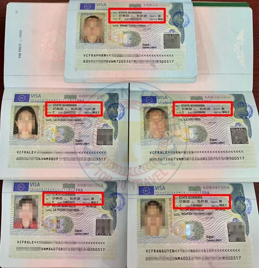 Visa Đức của khách hàng tại Top Ten Travel