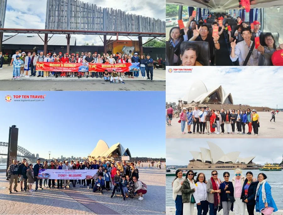 Các đoàn du lịch Úc tết của Top Ten Travel cam kết khởi hành đúng với lịch trình đã đề ra
