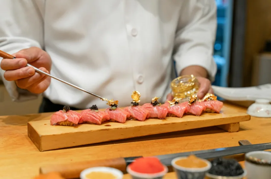 Các món ăn tại Okada đều được chế biến theo phong cách Kaiseki