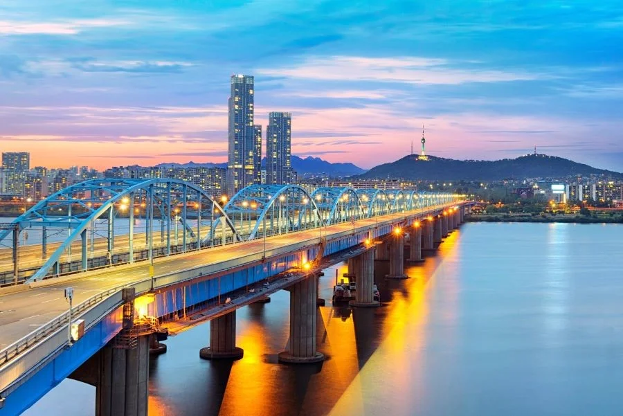 Khung cảnh Hàn Quốc vô cùng lãng mạn