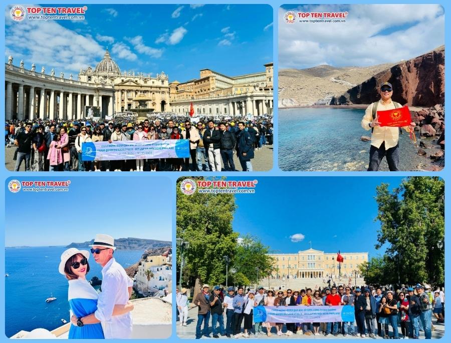 Đoàn khách Top Ten Travel khám phá hành trình tour Nam Ý – Hy Lạp