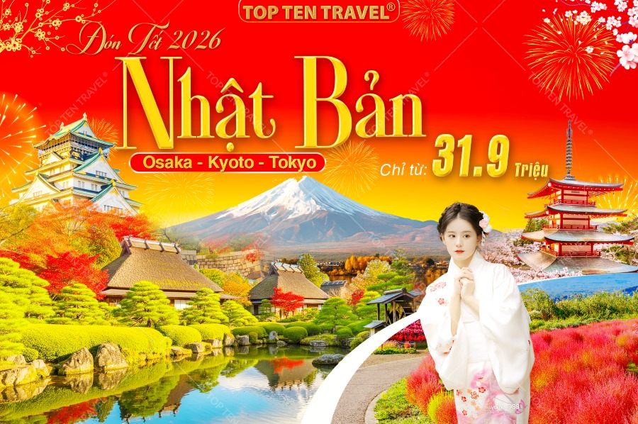 Tour Nhật Bản Tết này sẽ dẫn du khách đi qua những vùng đất biểu tượng nhất của Nhật Bản