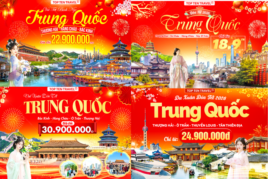 Tour du lịch Trung Quốc Tết 2026 mang đến cho du khách sự mới lạ về các hành trình đa dạng