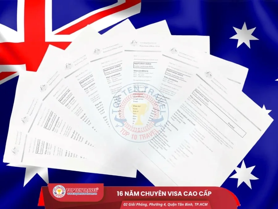 Top Ten Travel là một trong những đơn vị cung cấp dịch vụ hỗ trợ xin visa du lịch Úc với tỷ lệ đậu cao tại thành Phố Hồ Chí Minh hiện nay