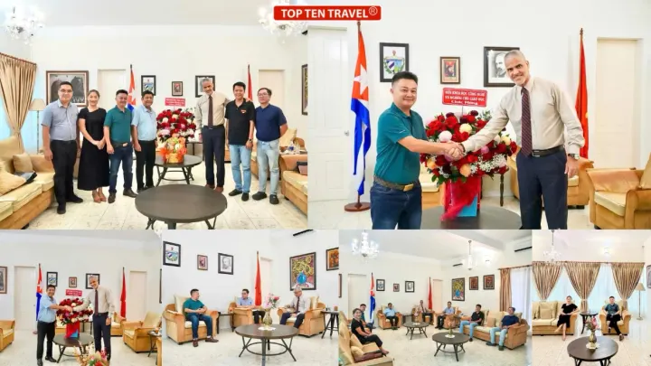 Top Ten Travel & Viện Khoa học Công nghệ và Nghiên cứu Giáo dục chúc mừng tân Tổng Lãnh Sự Cuba tại TP.HCM