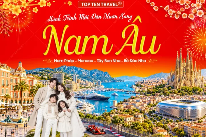 Tour Châu Âu Tết 2027: Nam Pháp - Tây Ban Nha - Bồ Đào Nha