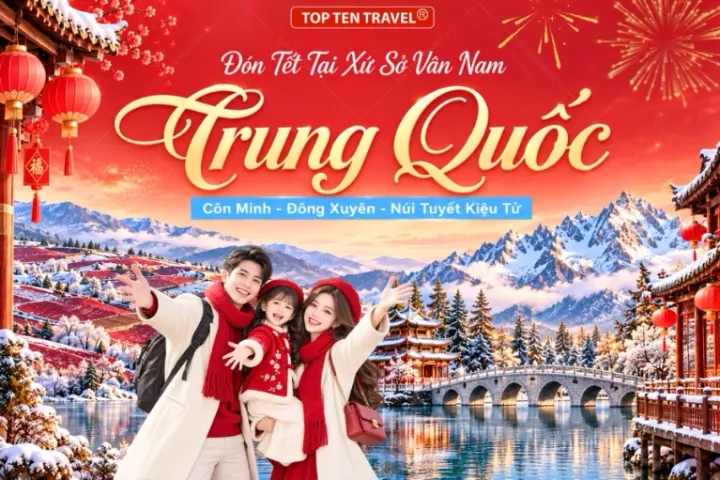 Tour Trung Quốc Tết 2027: Côn Minh - Đông Xuyên - Núi Tuyết Kiệu Tử