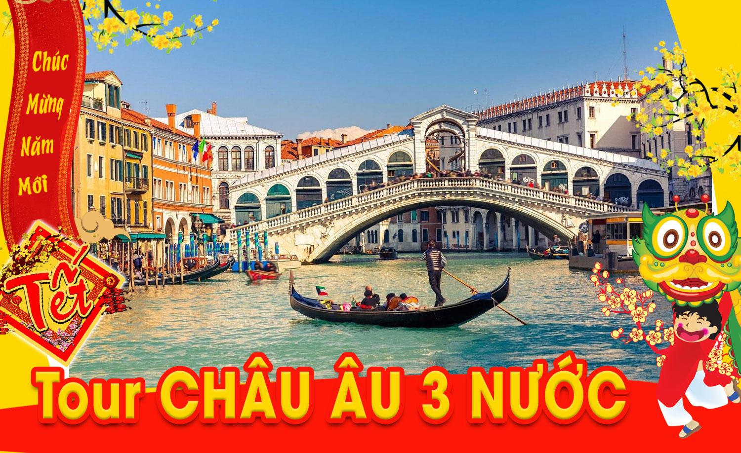 Tour du lịch Châu Âu 3 nước Tết 2020: Pháp - Thụy Sỹ - Ý