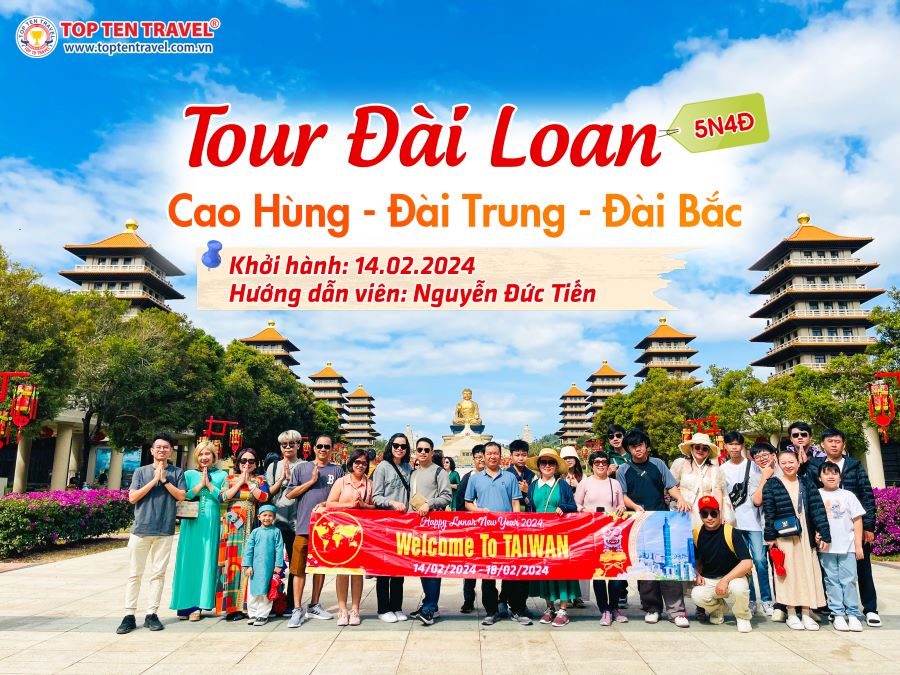 Tổng hợp hình đoàn tour du lịch khởi hành tháng 2/2024 tại Top Ten Travel