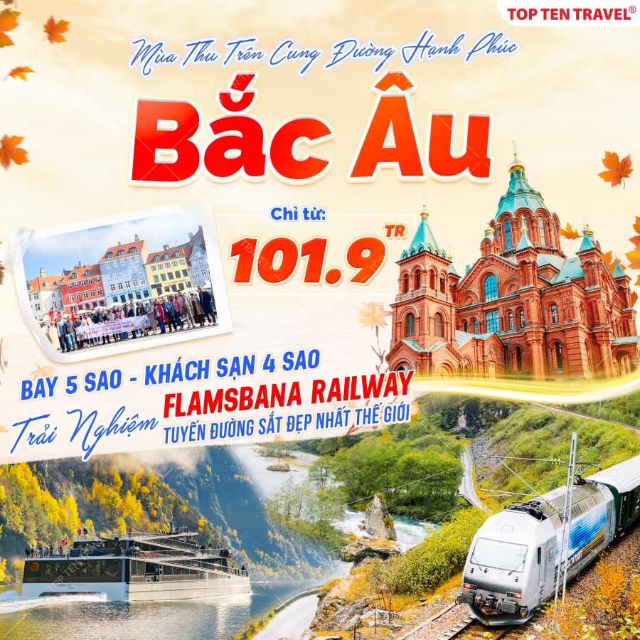 Tour Bắc Âu: Đan Mạch – Na Uy – Thụy Điển – Phần Lan 12N11D