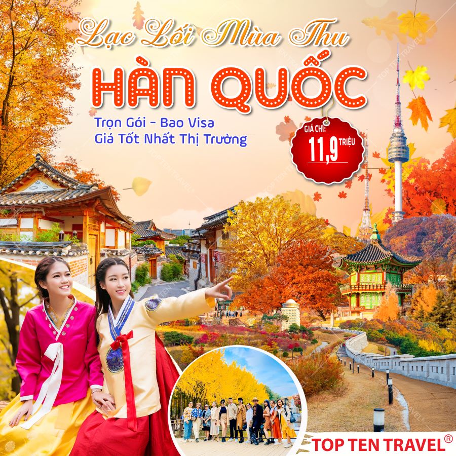 Tour Hàn Quốc Giá Tốt: Nami - Everland - Namsan | 5N4D