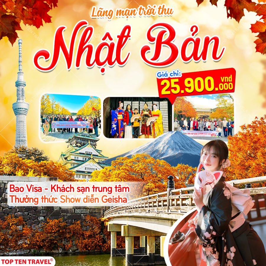 Tour Nhật Bản CDV Mùa Xuân: Narita - Tokyo - Fuji - Kyoto - Osaka