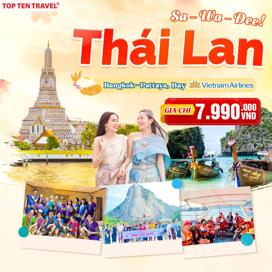 Tour Thái Lan Bay 5 Sao: Bangkok - Pattaya | 5N4D