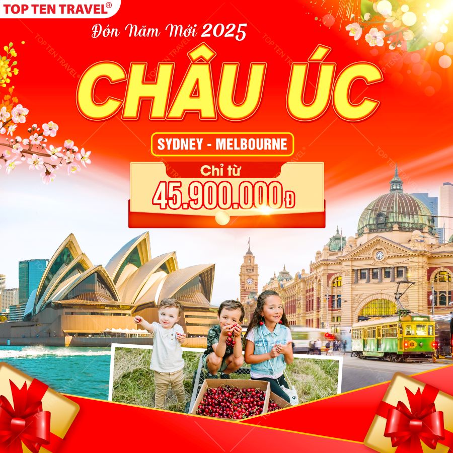 Tour Du Lịch Úc Tết 2025: Sydney - Melbourne 6N5D