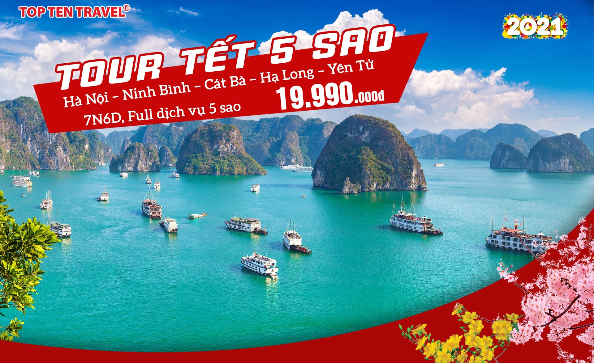 Tour Cao Cấp Tết Tân Sửu: Hà Nội - Ninh Bình - Cát Bà - Hạ Long - Yên Tử