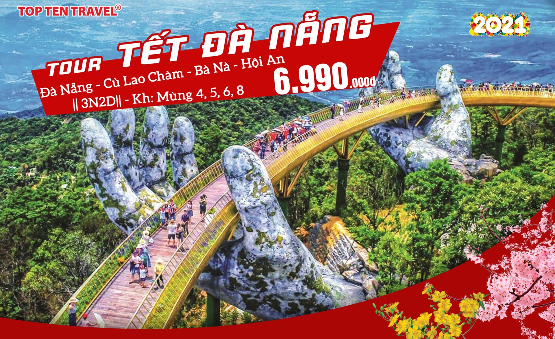 Tết Tân Sửu 2021: Đà Nẵng - Cù Lao Chàm- Hội An - Bà Nà 3N2Đ