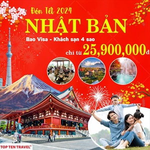 Tour Nhật Bản Đón Tết Dương Lịch 2024: Narita - Fuji 5N4D