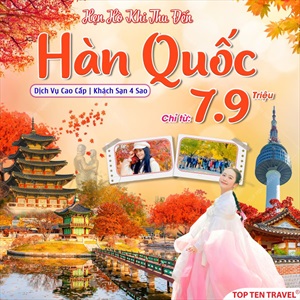 Tour Hàn Quốc Mùa Thu: Seoul - Nami - Everland 